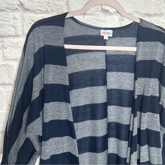 Lularoe Striped Open Front Kimono - Picture 4 of 9